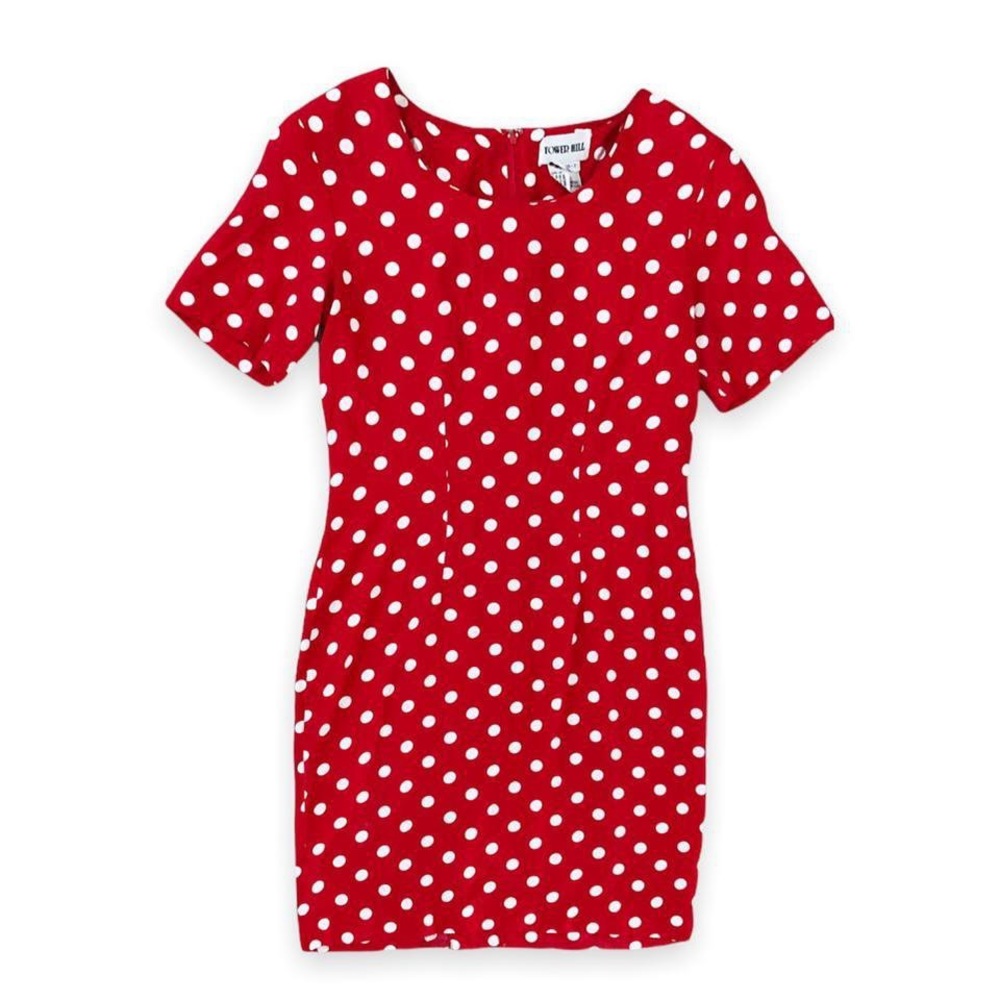 American Vintage Red Polka Dot Mini Dress